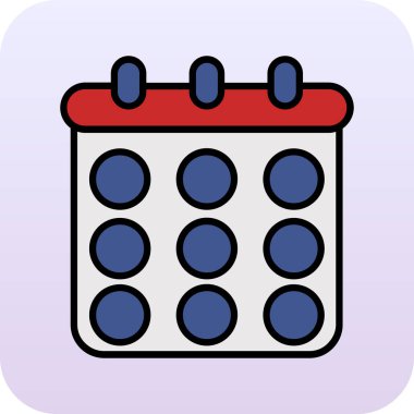 Dolu takvim tarihi gün simgesi - özet biçimi