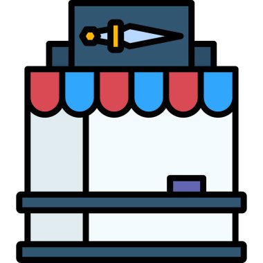 dükkan simgesi vektör illüstrasyonu