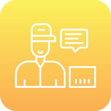 Sohbet simgesinin vektör illüstrasyonu