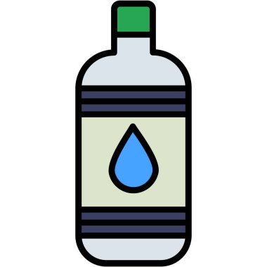 Su kutusu ikonu. Web için su konservesi simgelerinin özet çizimi