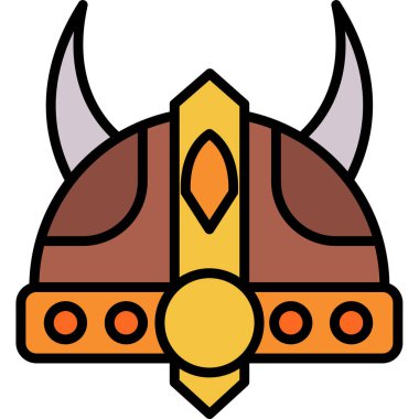 Kask simgesi, modern biçim çizim tasarımı