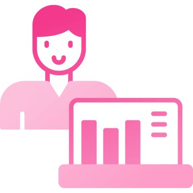 İş yönetimi ikonu. vektör illüstrasyonu