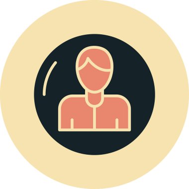 Adamım. Web simgesi basit illüstrasyon