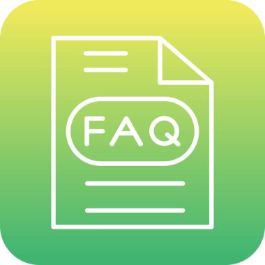 faq simgesi, basit illüstrasyon