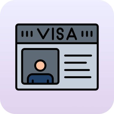 Pasaport simgesi, düz tasarım biçimi