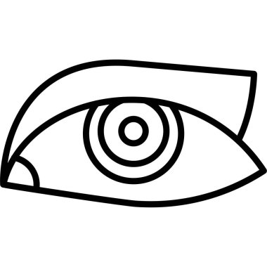 İnsan gözü ikonu ana hat vektörü. İnsan gözü. Göz anatomisi