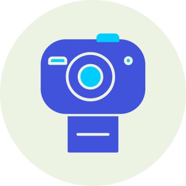 Kamera. Web simgesi basit illüstrasyon