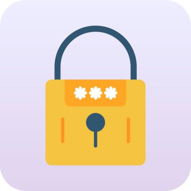 Kilit. Web simgesi basit illüstrasyon