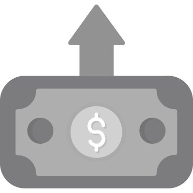 Dolar para makinesi simgesi düz stil