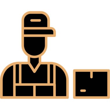 Teslimat. Web simgesi basit illüstrasyon