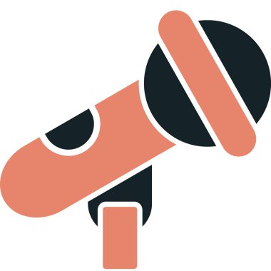 Megafon. Web simgesi basit illüstrasyon