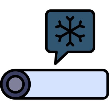 kar Tanesi simgesi vektör çizimi