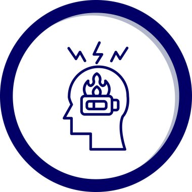 Beyin. Web simgesi basit illüstrasyon