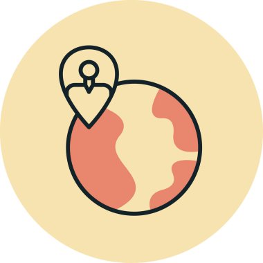 Konumu renkli vektör simgesi