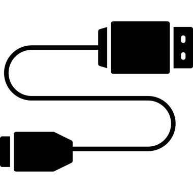 usb kablo vektör çizgisi simgesi dekoru