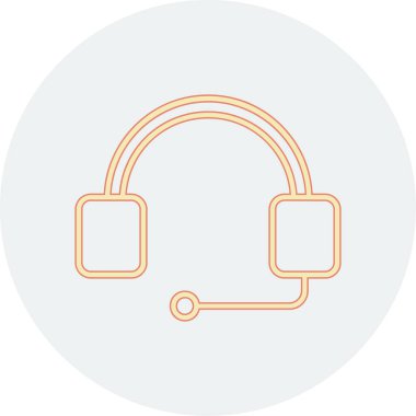 kulaklık simgesi vektör illüstrasyonu