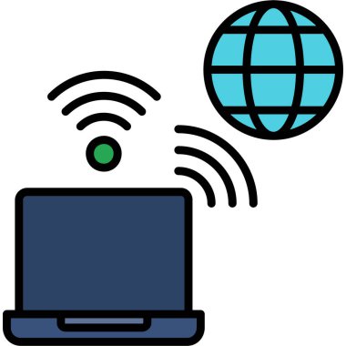 İnternet Wi-Fi ağ simgesi - taslak biçimi