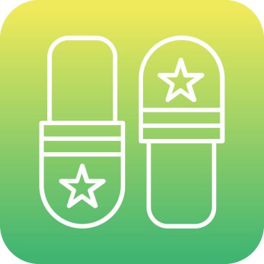 Benzersiz hap vektör çizgisi simgesi