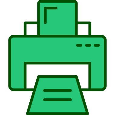 Yazıcı simgesi vektör illüstrasyonu