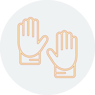 El ikonu vektör illüstrasyonu. El işareti.