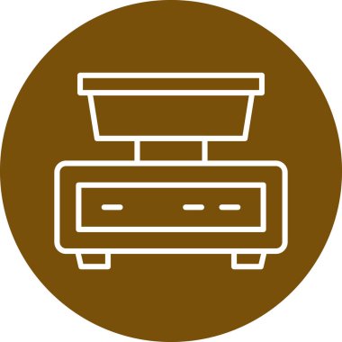 Dijital Ölçek Web simgesi basit vektör illüstrasyonuName