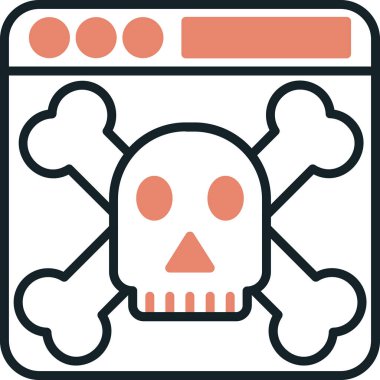 Antivirüs kafatası. Web simgesi