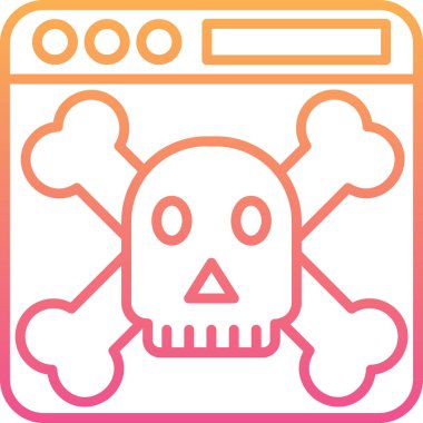 Kafatası. Web simgesi basit illüstrasyon