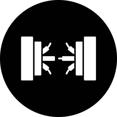 Bir spor salonu simgesinin vektör çizimi