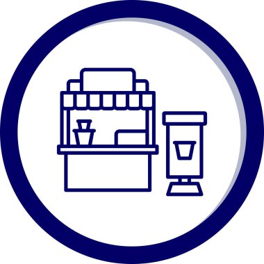 dükkan simgesi, vektör illüstrasyonu