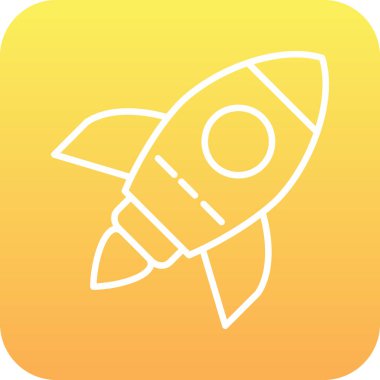 Bir roket simgesinin vektör çizimi