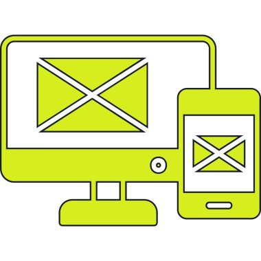 E- posta Pazarlama Simgesi vektör çizimi