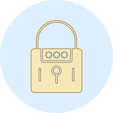 Asma kilit simgesi. Web için basit asma kilit vektör simgesi çizimi