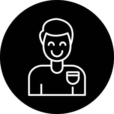 Şarap bir simge vektör çizim