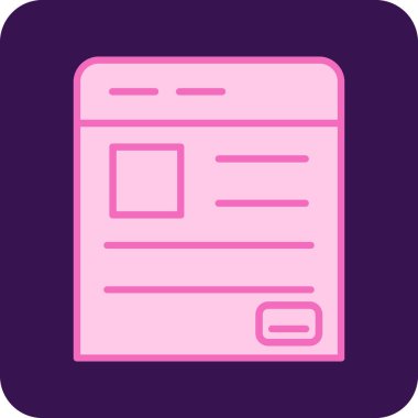 Belge. Web simgesi basit illüstrasyon