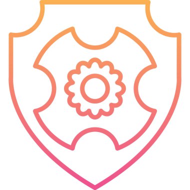 kalkan ikon vektör illüstrasyonu