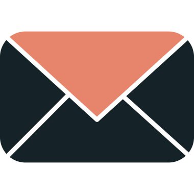 Zarf posta izole simgesi