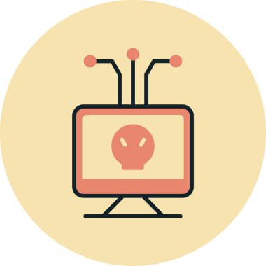 Bir bilgisayar simgesinin vektör illüstrasyonu