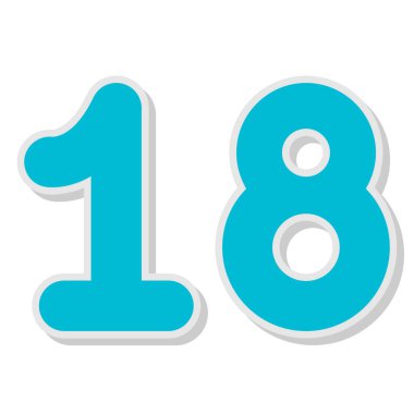 8 numara işareti. vektör simgesi