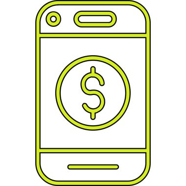 Cep telefonu ödemesi. Basit illüstrasyon