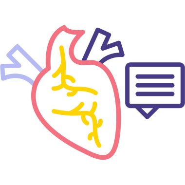 Kalp. Web simgesi basit illüstrasyon