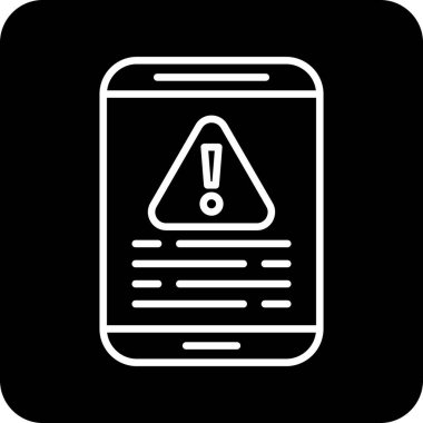 mobil uyarı simgesi, vektör illüstrasyonu