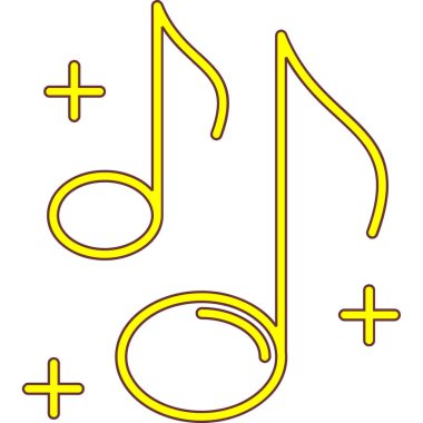 Müzik not simgesini illüstrasyon tasarımı