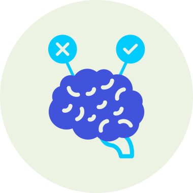 Beyin. Web simgesi basit illüstrasyon