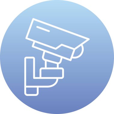 Kapalı devre televizyon. Web simgesi basit illüstrasyon