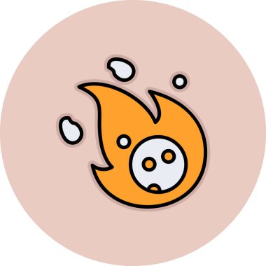 Cadılar Bayramı düz vektör simgesi