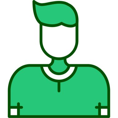 Avatar man simgesi vektör illüstrasyonu