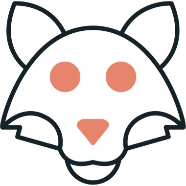 Tilki. Web simgesi basit illüstrasyon