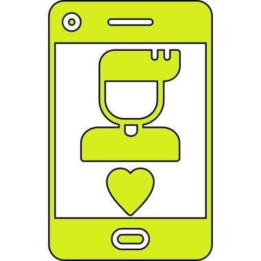 Cep telefonu, akıllı telefon. Basit resimleme