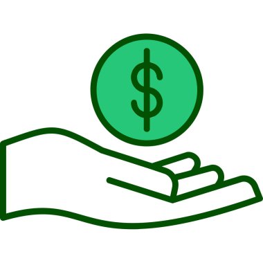 Dolar işareti vektör simgesi kolayca düzenleyebilir ya da değiştirebilir