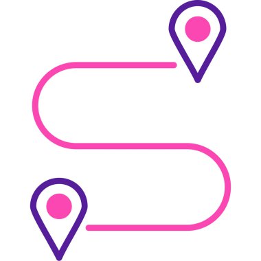 konum. Web simgesi basit illüstrasyon